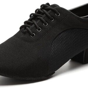 Women's Latin Dance Shoes Lace-up Ballroom Salsa Practice Flat